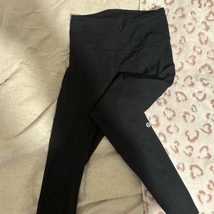 black lululemon fast and free leggings size 4